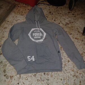 Men's Hooded Sweat Shirt Medium Gray White